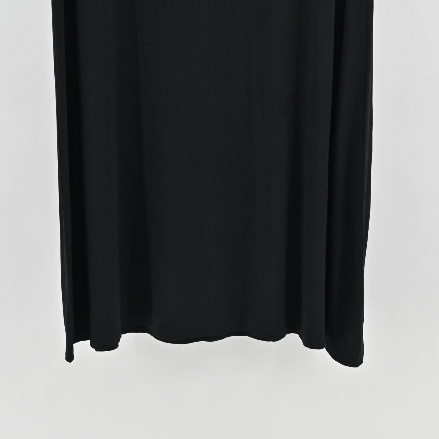 Ralph Lauren Black Maxi Skirt Size M Petite Drawstring Solid Lagenlook Boho LRL
