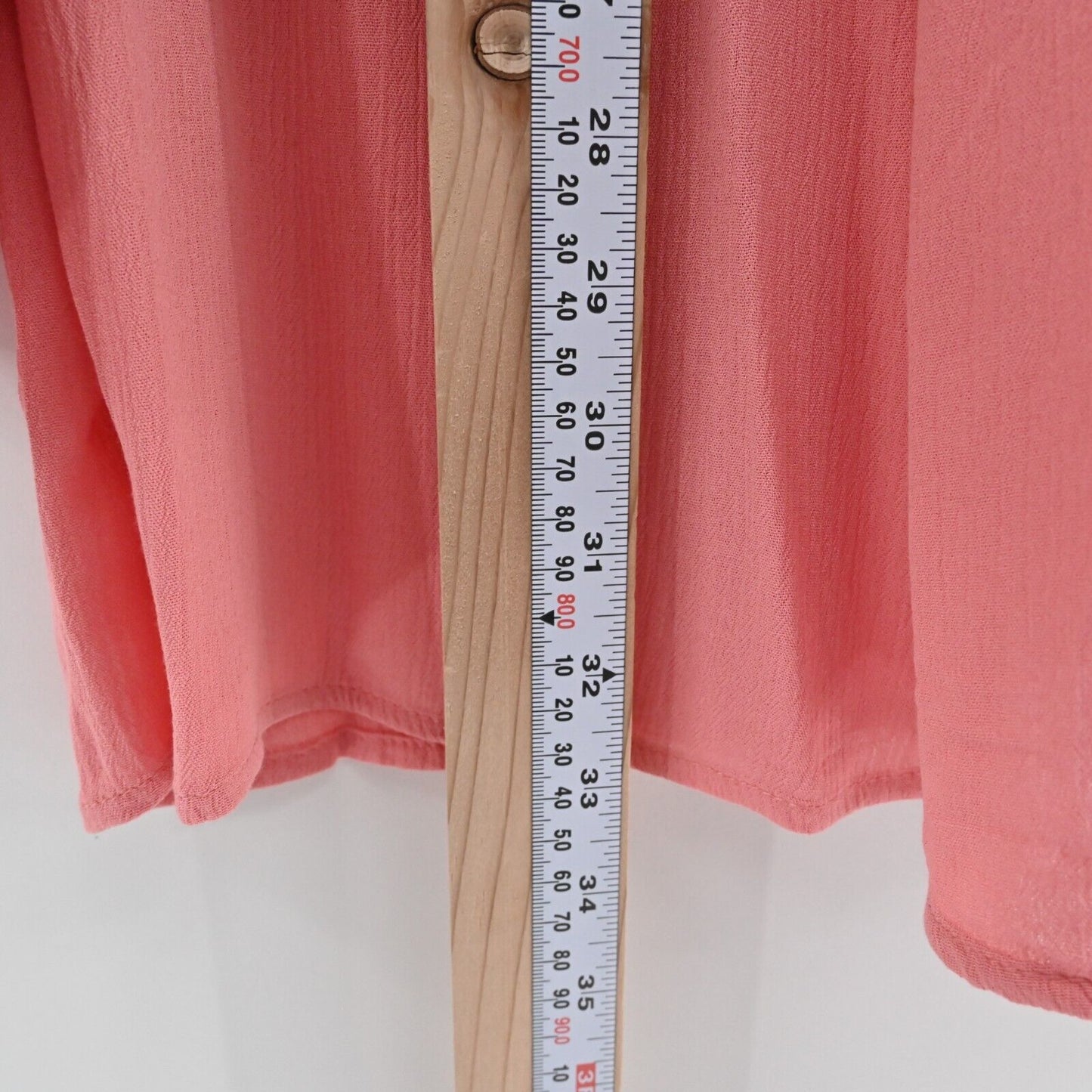 TORRID Top Womens Size 4X Babydoll Crinkle Gauze Smocked VNeck Woven Pink NEW