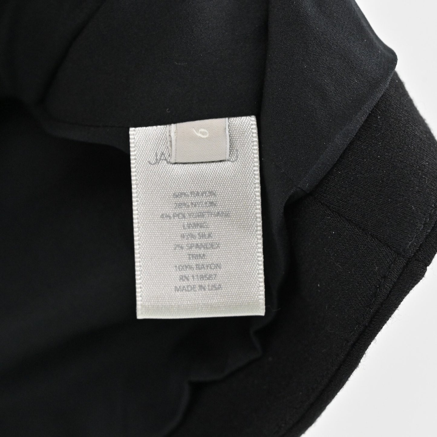 JASON WU Top Womens Size 6 Black Sleeveless Twist Front Ponte Peplum Blouse