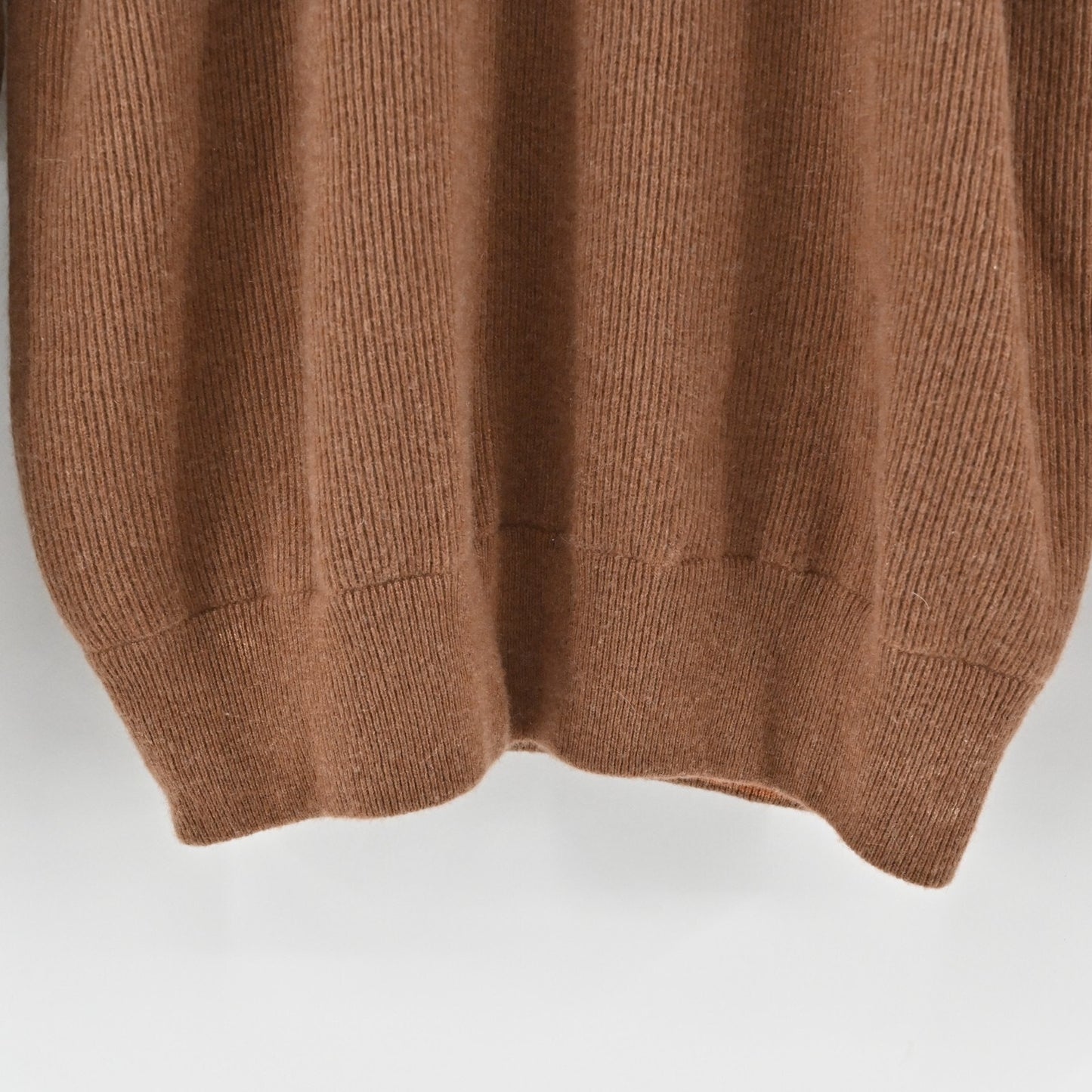 Vtg PETER MILLAR Mens Cashmere Sweater Size M Brown Knit Quarter Zip Casual