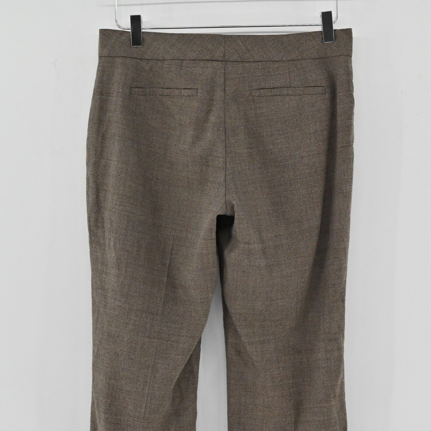 ELIE TAHARI Pants Womens Size 6 Brown Wool Flare Leg Mid Rise Classic Trousers