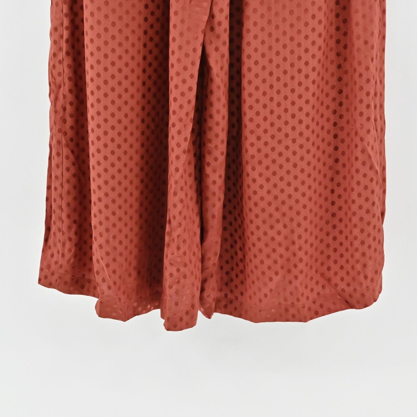 ANTHROPOLOGIE Wide Leg Pants Womens Size S Dolan Rust Polka Dot Crop Pull On