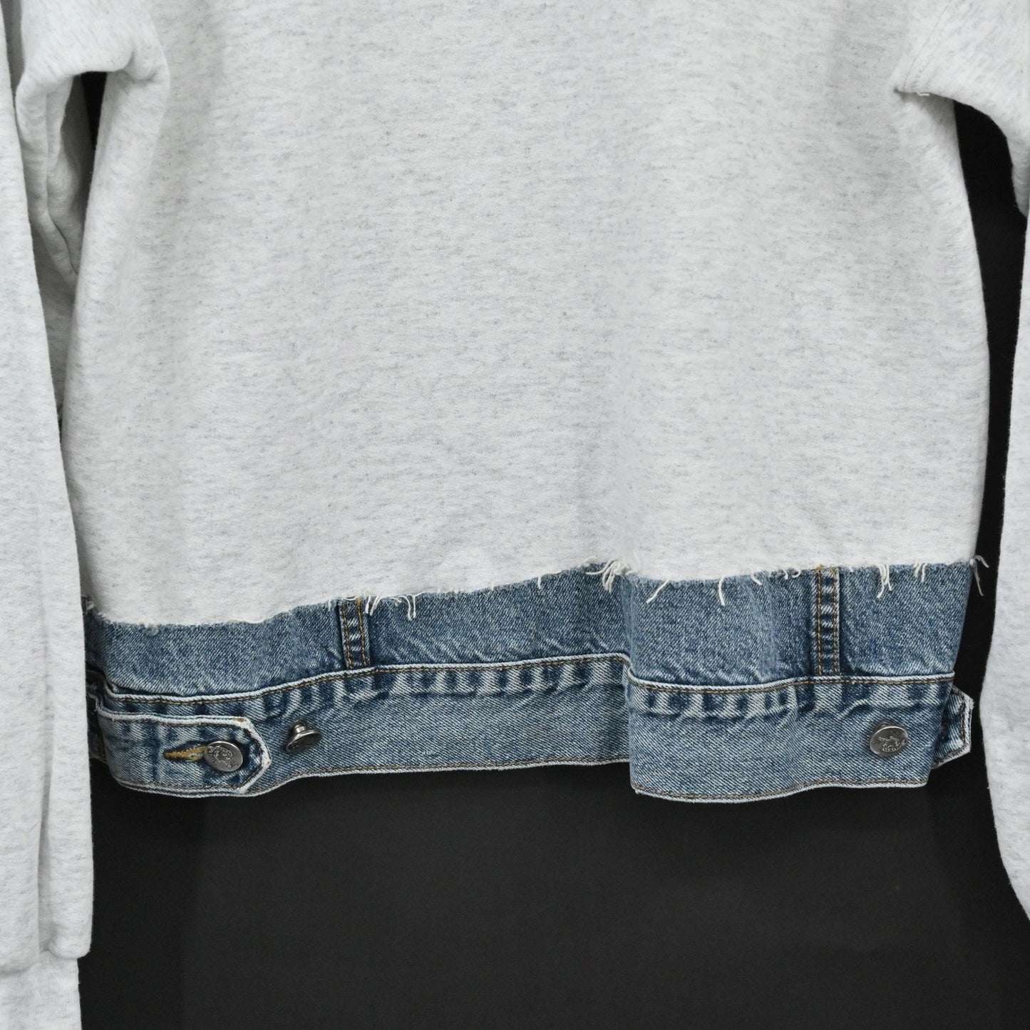 Unemployed Denim Womens Sweatshirt Size M Rumble Graphic Denim Upcycled Trendy