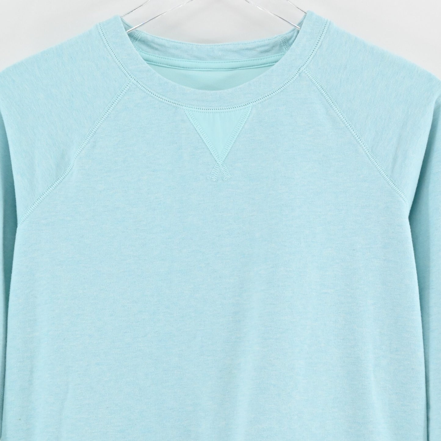 LULULEMON Voyage Pullover Top Womens Size M Aquamarine Blue Stretch French Terry