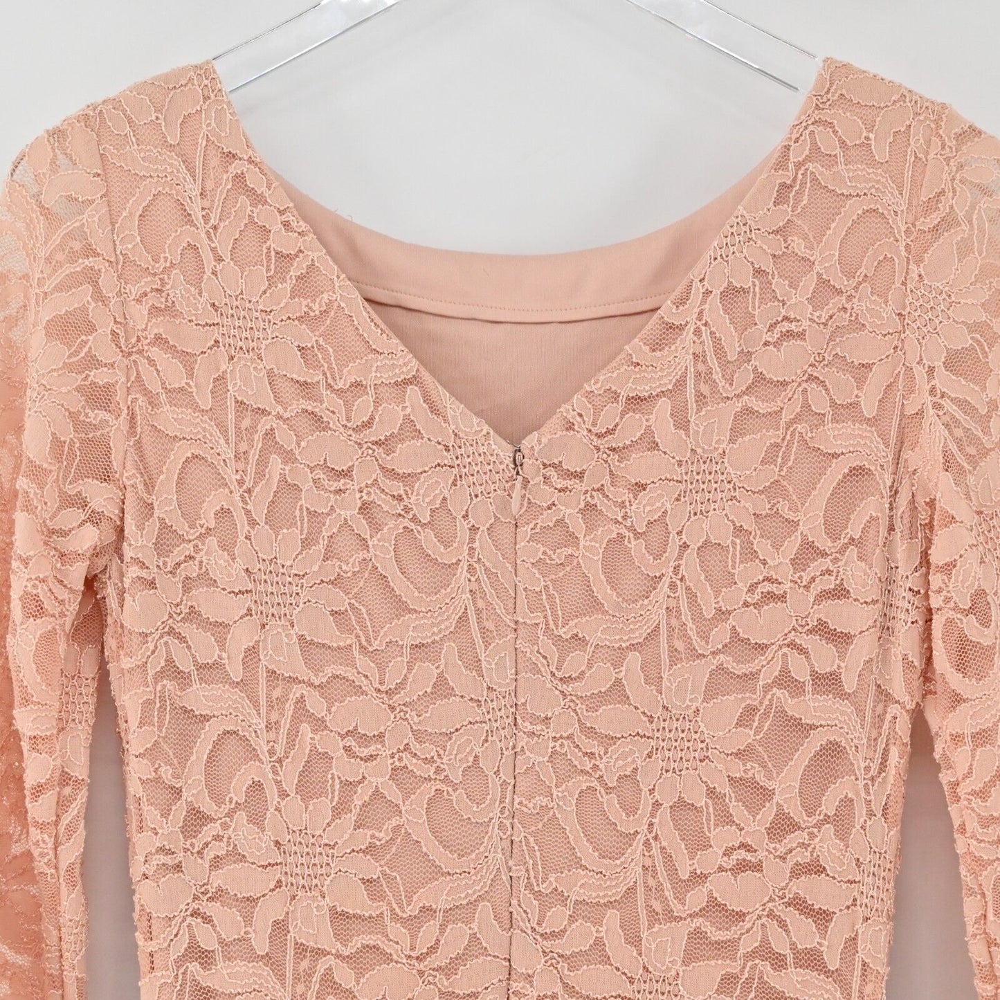 CALVIN KLEIN Dress Womens Size 8 Blush Pink Lace Sheath Special Occasion Office
