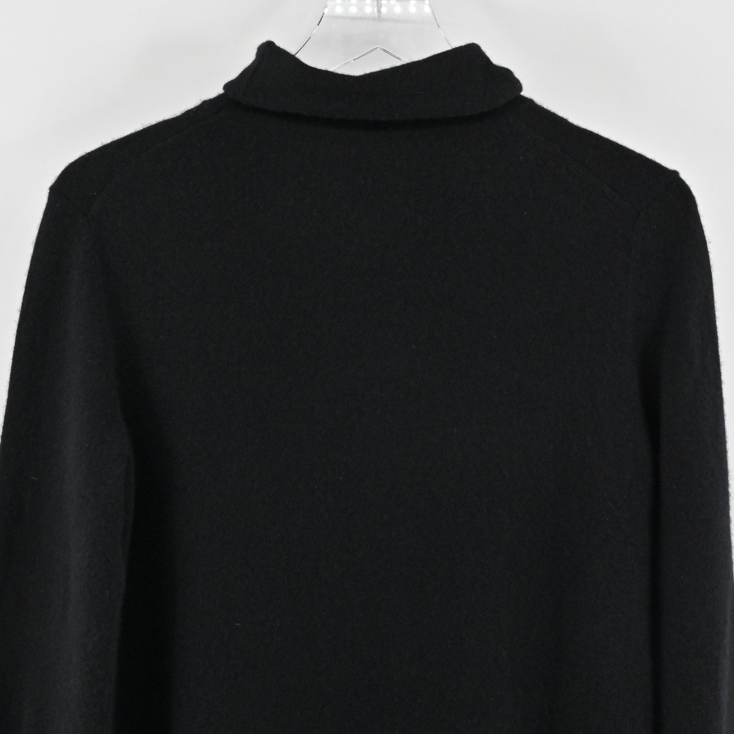 Theory Womens Beninaty Black Cashmere Sweater Size M Longline Tunic Turtleneck