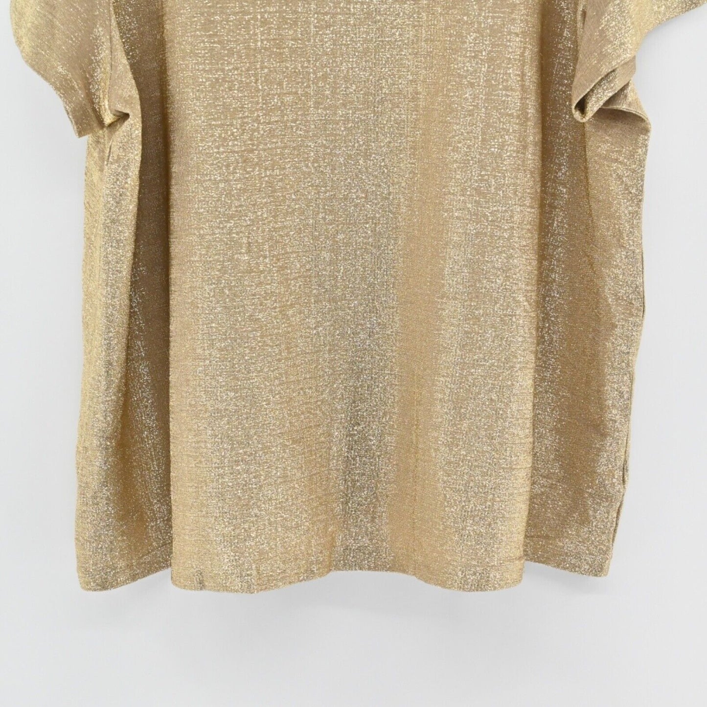 New JESSICA LONDON Gold Top Womens Plus Size 26/28 Metallic Blouse Champagne