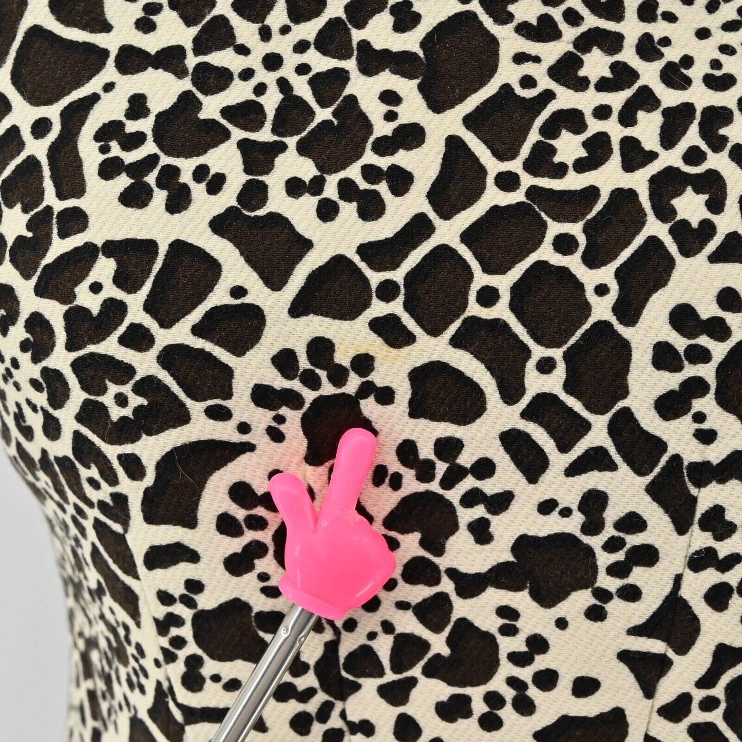 THAKOON Dress Womens Size 2 Brown Cream Floral Wool Sleeveless Fit Flare Retro