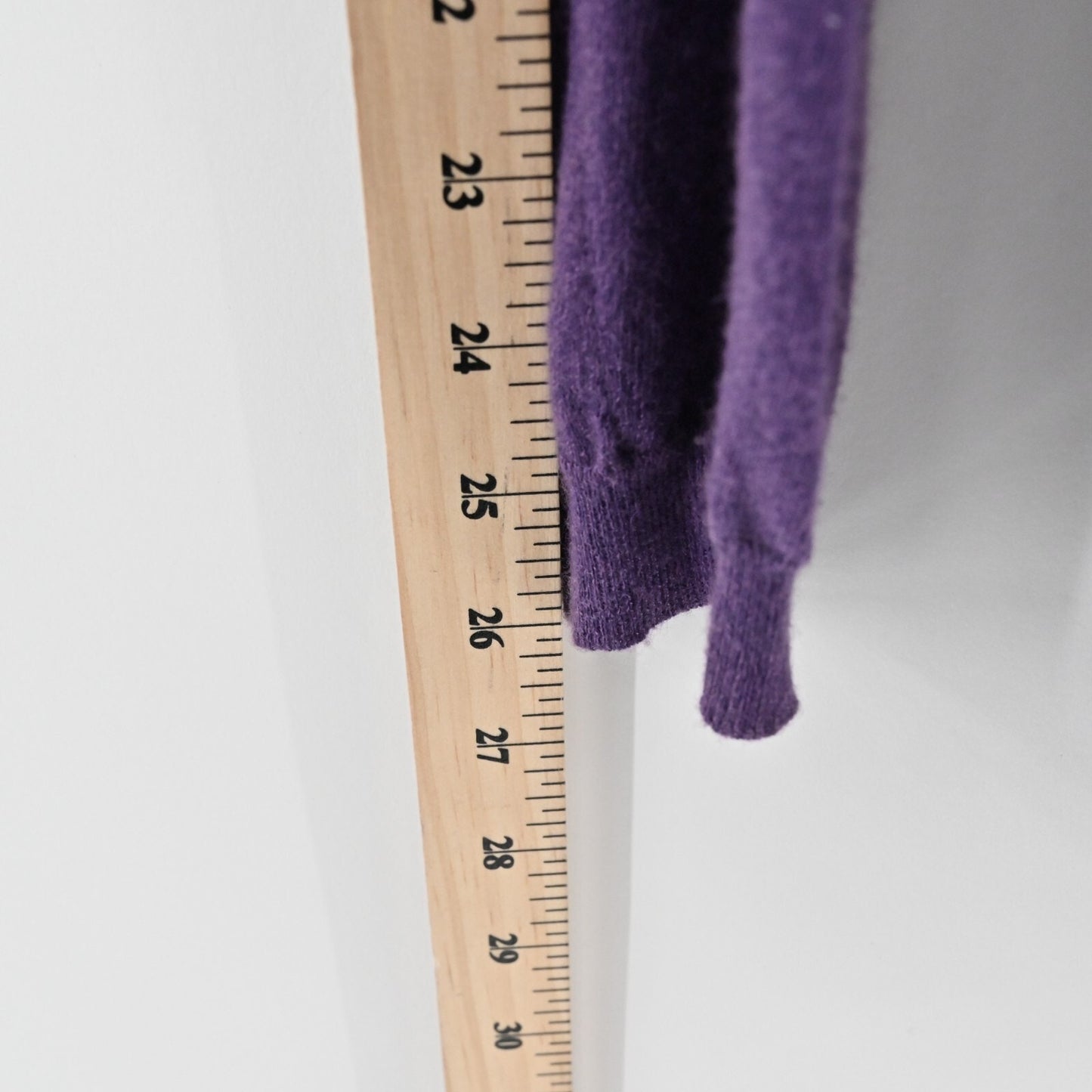 NINA RICCI Sweater Womens Size M Cashmere Blend Purple VNeck Knit Cardigan