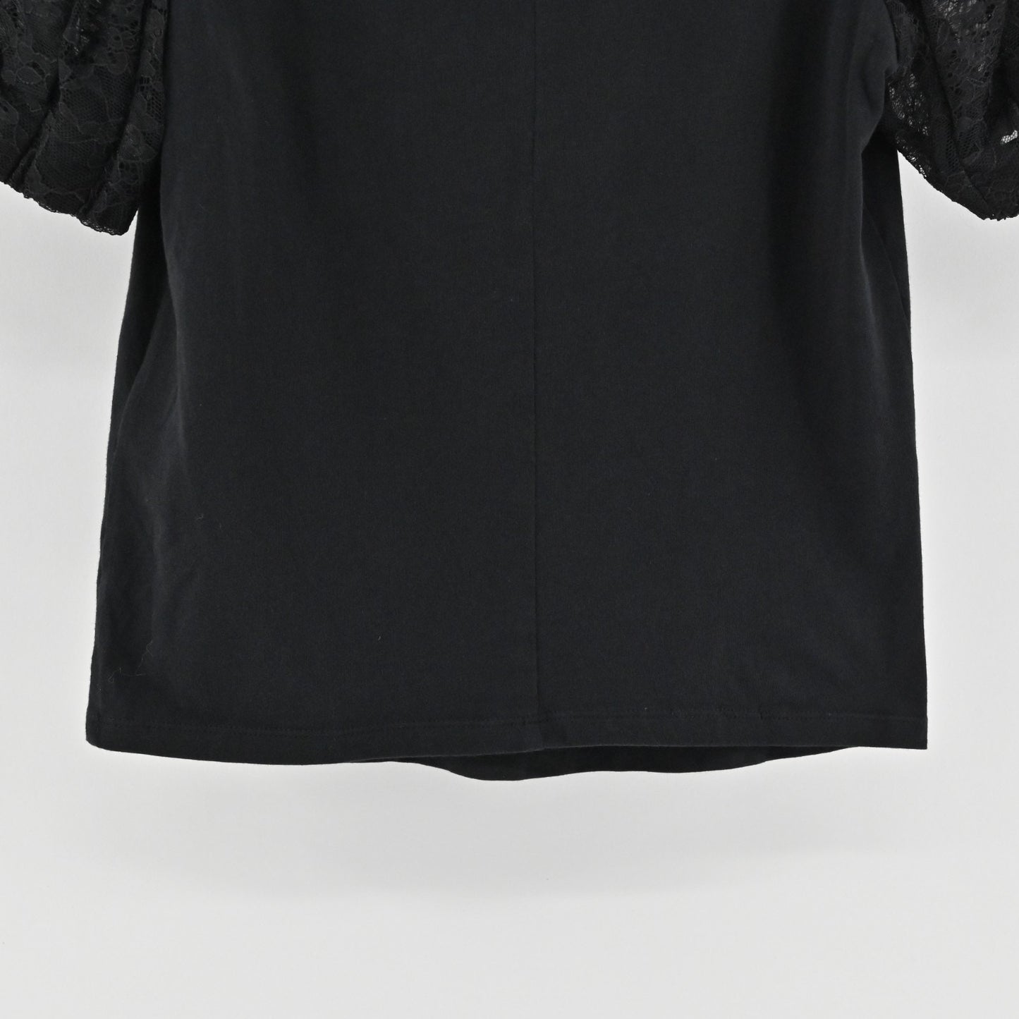 Alice Olivia Womens Posey Top Size XS Black Lace Silk Puff Sleeve Chic Blouse