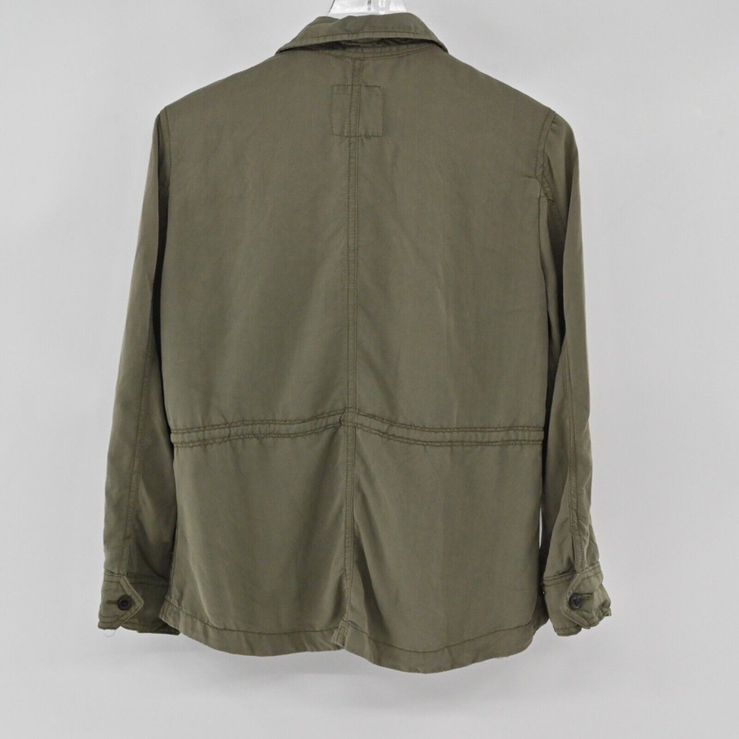 AMERICAN EAGLE Jacket Womens Sz S Army Green Button Front Military Utility Boho
