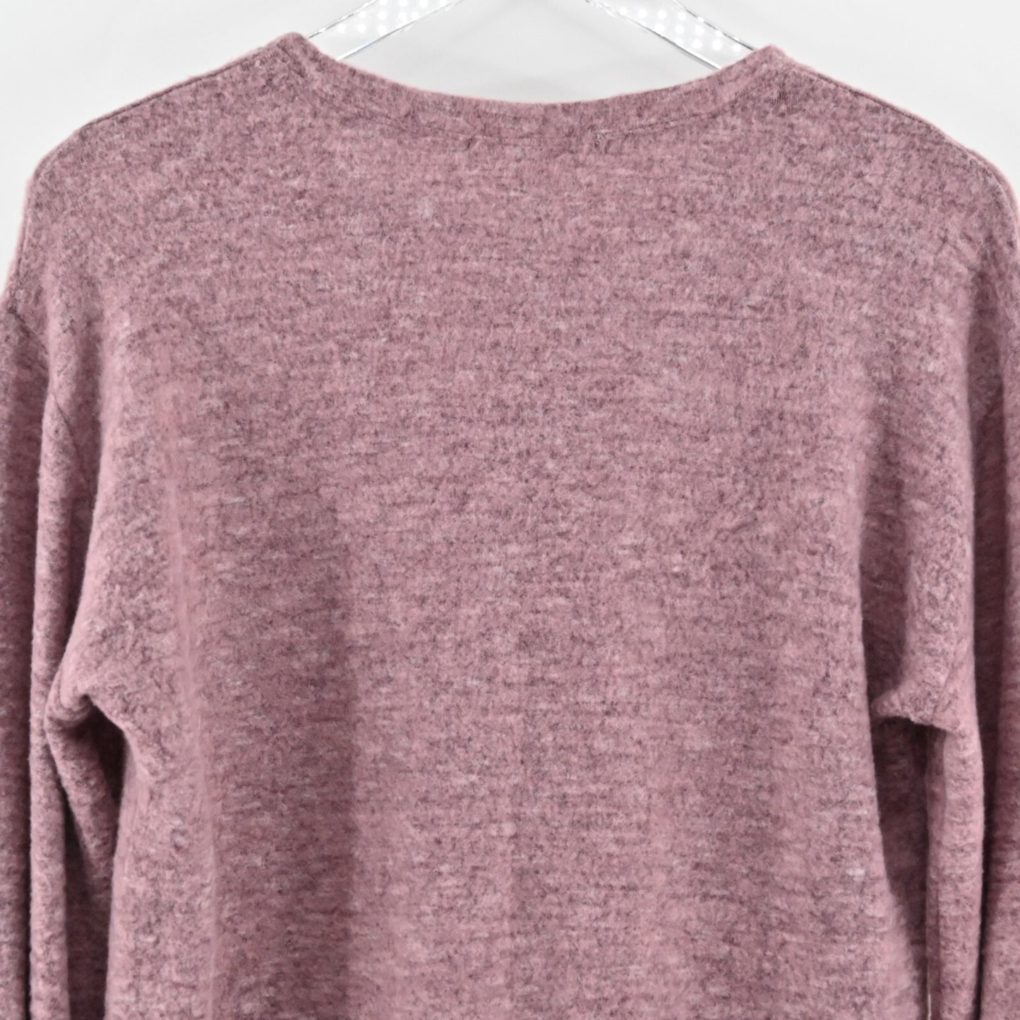 NWOT Anthropologie Sweater Eri Ali Sasha Hacci Top Pink SOFT Ruffle Cozy Size S