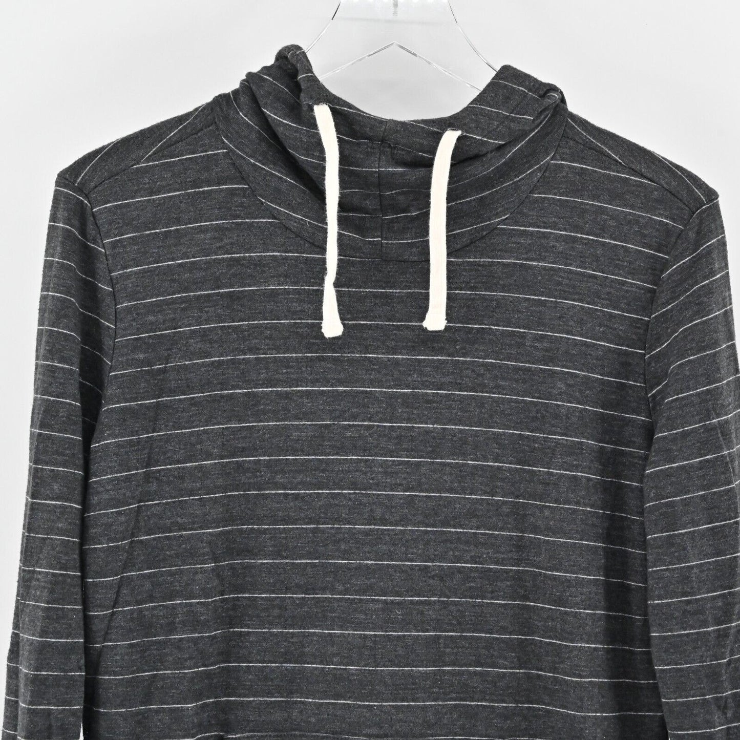 MARINE LAYER Womens Alden Hoodie Size M Double Knit Cowl Neck Stripe Sweatshirt