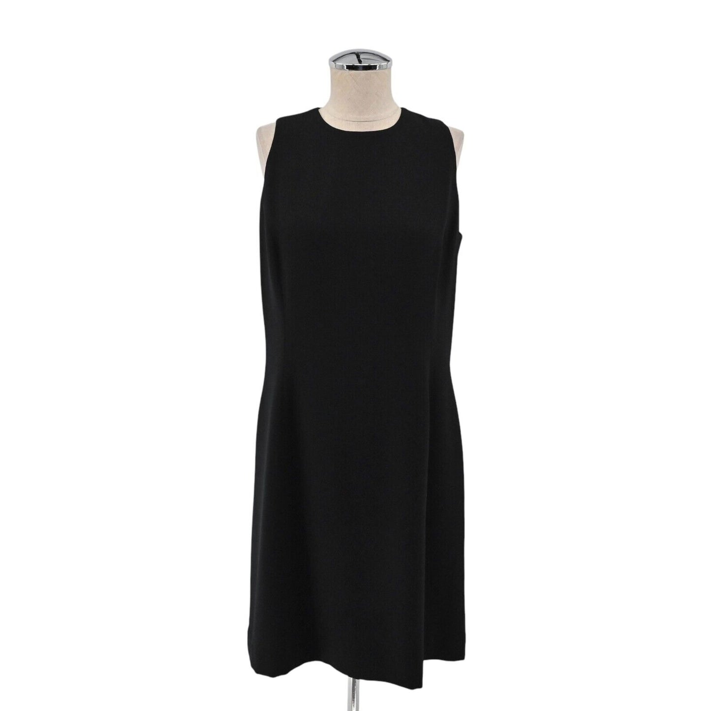 ELLEN TRACY Dress Womens Size 10 Linda Allard Sleeveless Solid Black Sheath NEW