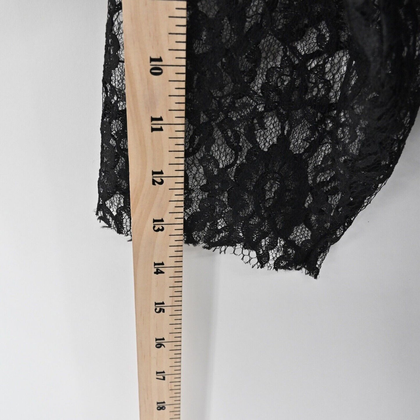 Vtg VICTORIAS SECRET Gold Label Dress Size M/L Black Satin Sheer Floral Lace 80s