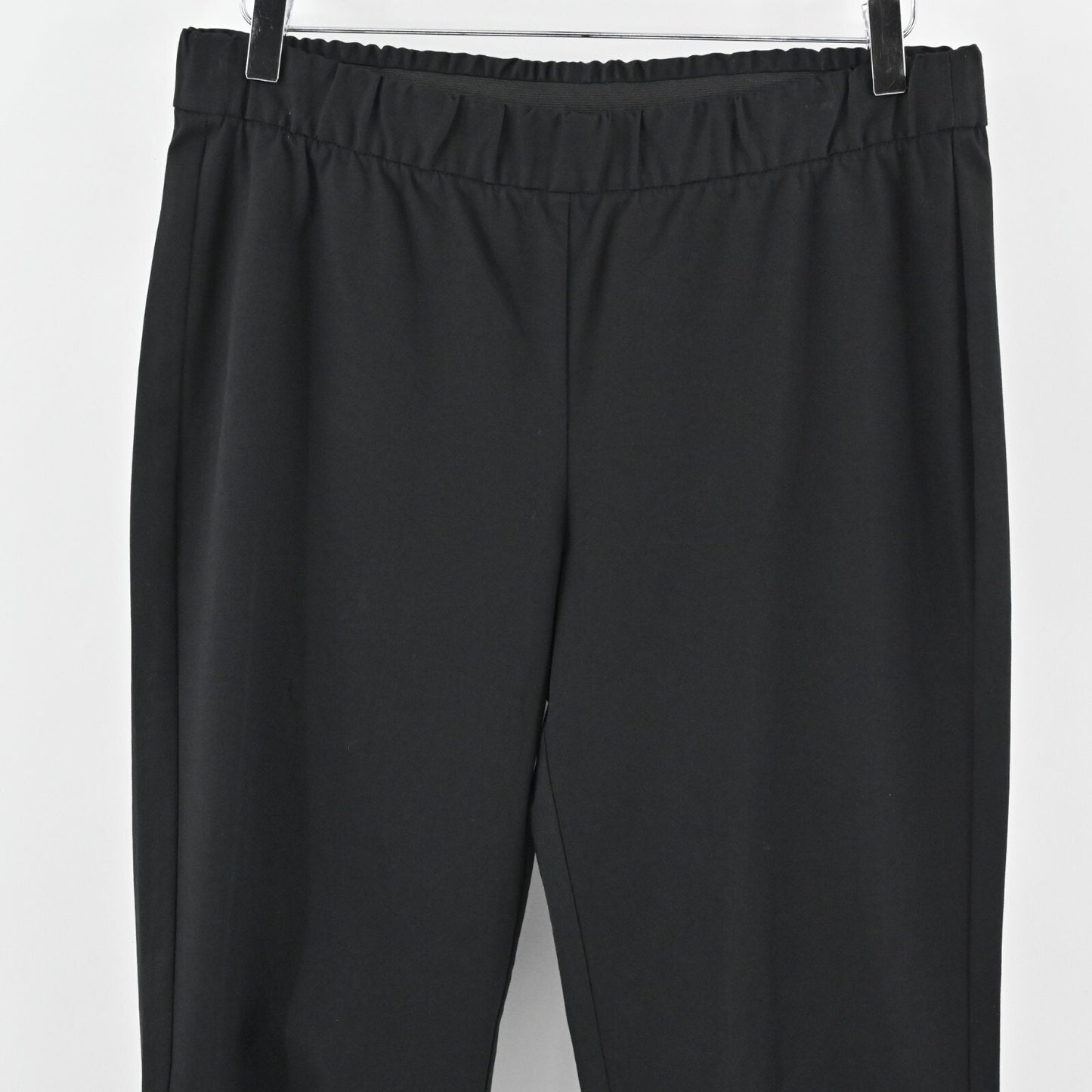 EILEEN FISHER Black Pull On Pants Womens Size S High Rise Slim Straight Ankle