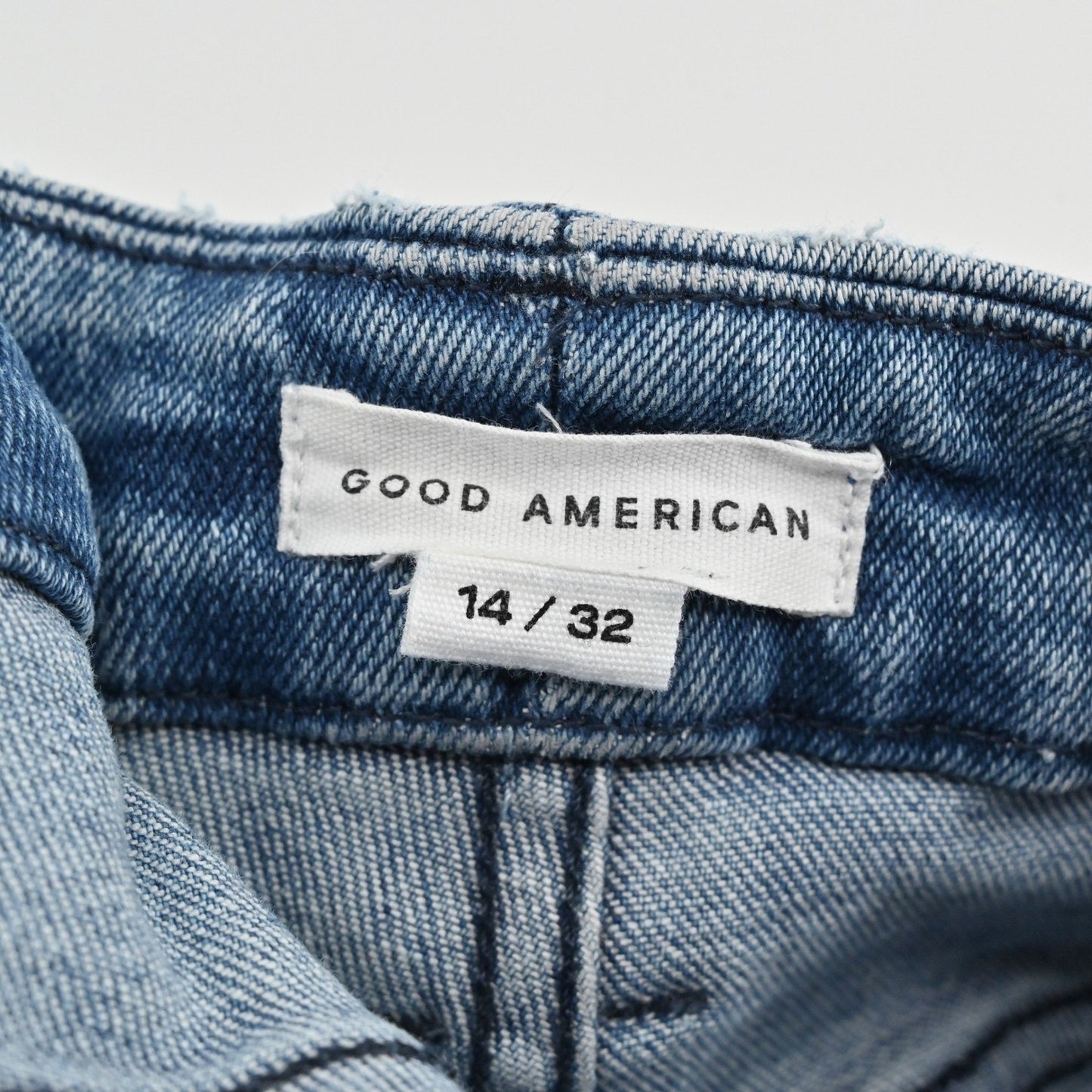 Good American Womens Always Fits Good Legs Straight Jeans Size 32 Blue High Rise