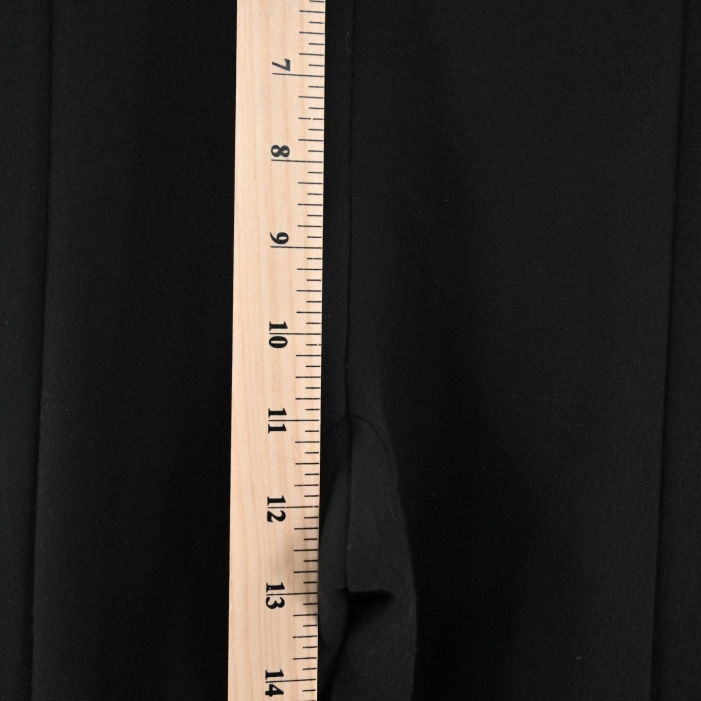 THEORY Womens Demitria Pants Size 12 Black Vent Slit Double Knit Flare High Rise