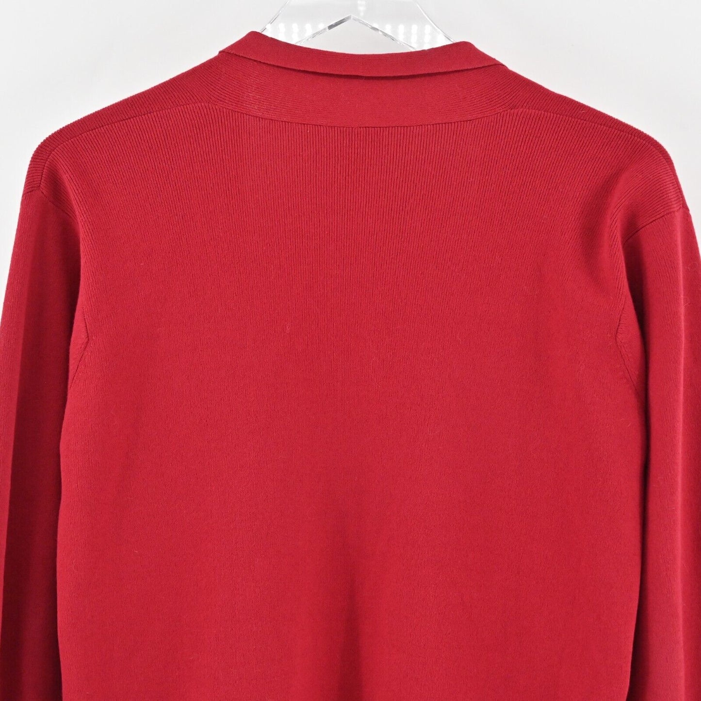 EILEEN FISHER Cardigan Womens Size S Red Italian Yarn Knit Open Front Sweater