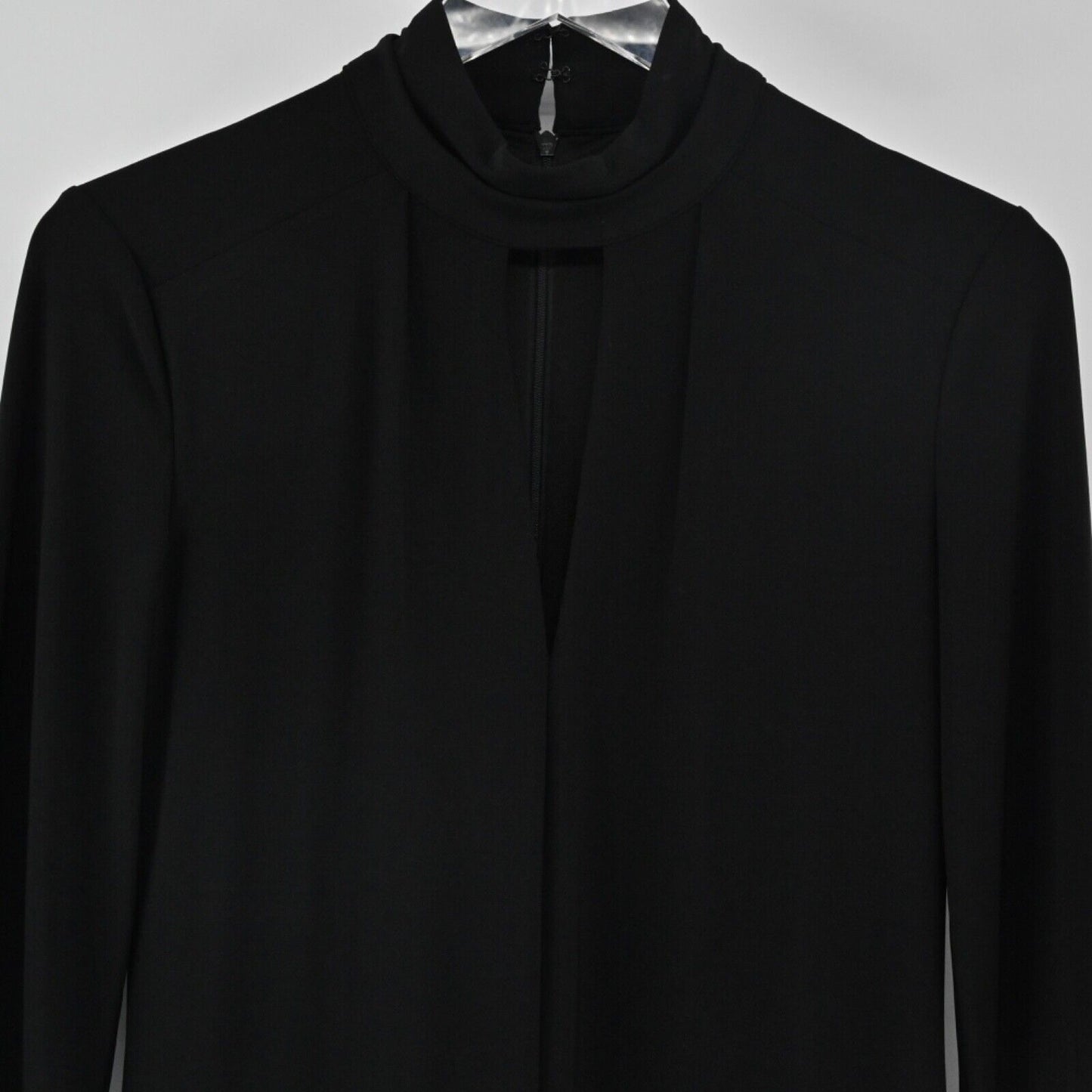 WHBM Dress Womens Size 2 Black Keyhole Mock Neck Long Sleeve Whimsygoth Goth NEW