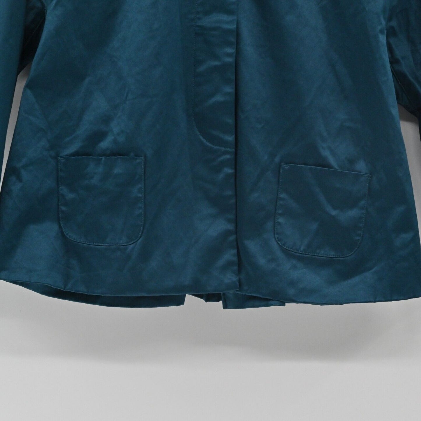 J JILL Jacket Womens Size XS Cropped Swing Opera Lagenlook Cape Teal Peacock