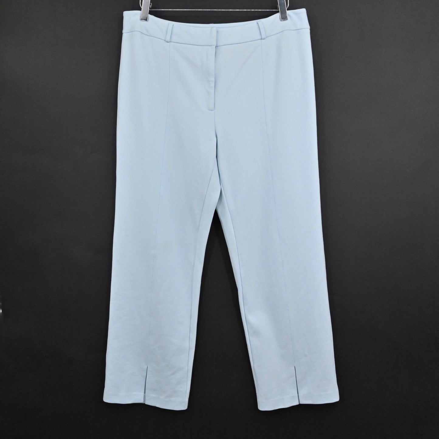 J MCLAUGHLIN Womens Pants Size 12 Light Blue Slit Hem Stretch Crop High Rise