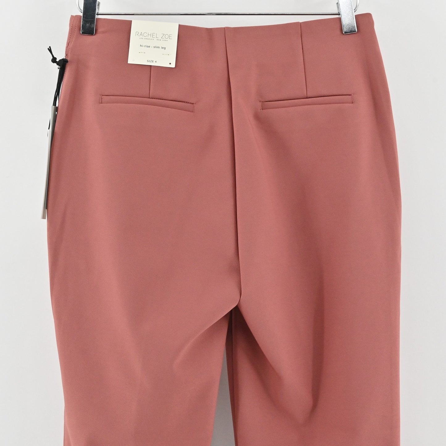 Rachel Zoe Womens Pull On Pants Sz 4 Mauve Pink Tapered Trousers Stretch Career