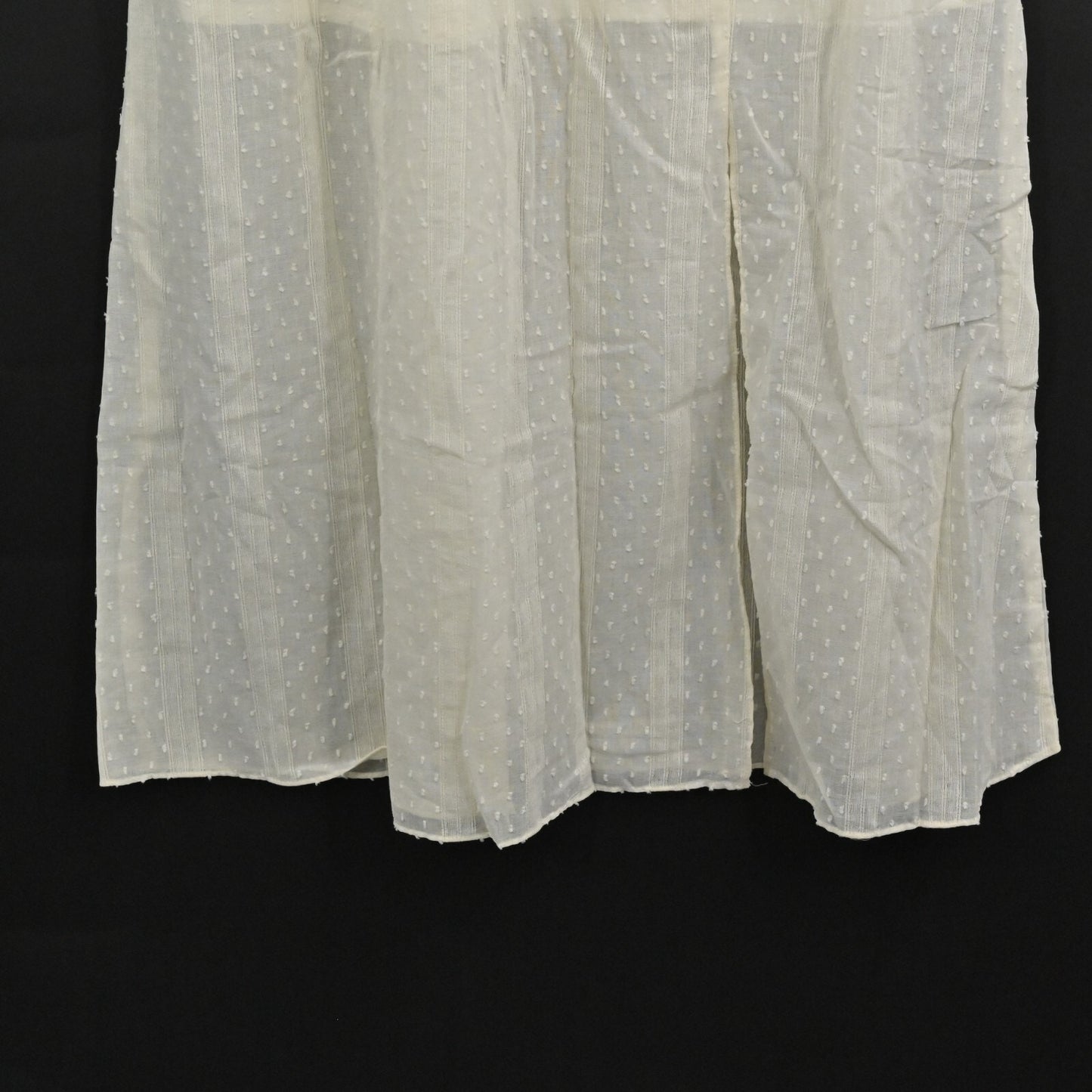 1 STATE Dress Sz XL Midi Smocked Waist Cotton Swiss Dot Cottagecore Prairie NEW