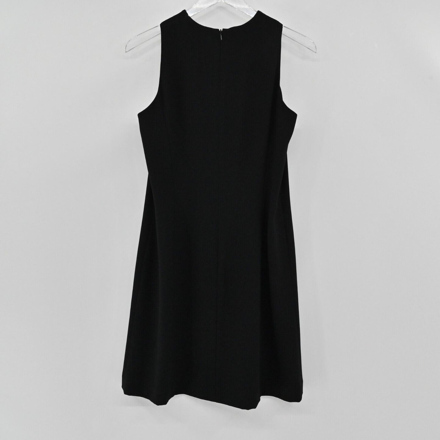 ELLEN TRACY Dress Womens Size 10 Linda Allard Sleeveless Solid Black Sheath NEW
