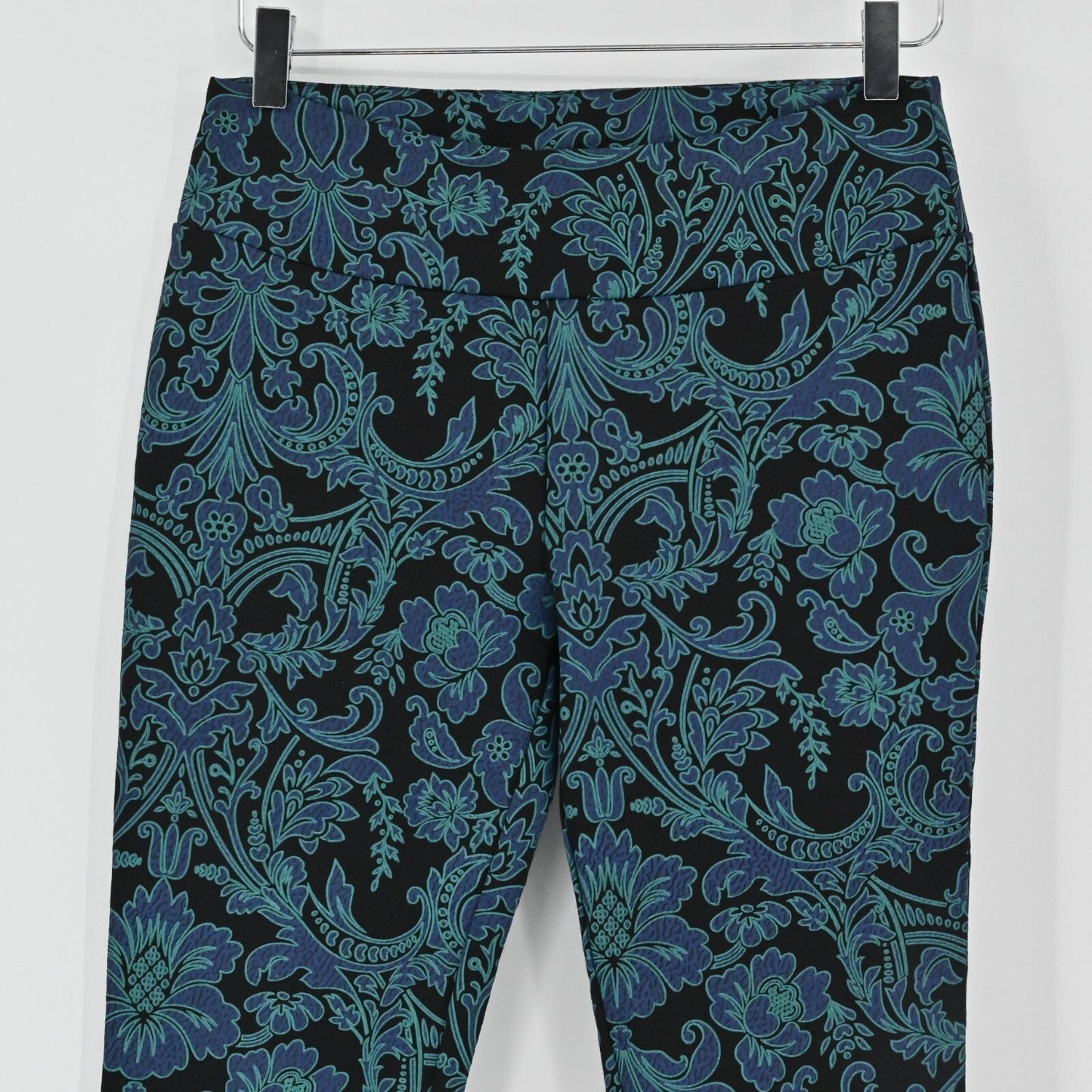 SOFT SURROUNDINGS Womens Paisley Pants Sz PXS Floral Straight Leg Ponte Stretch