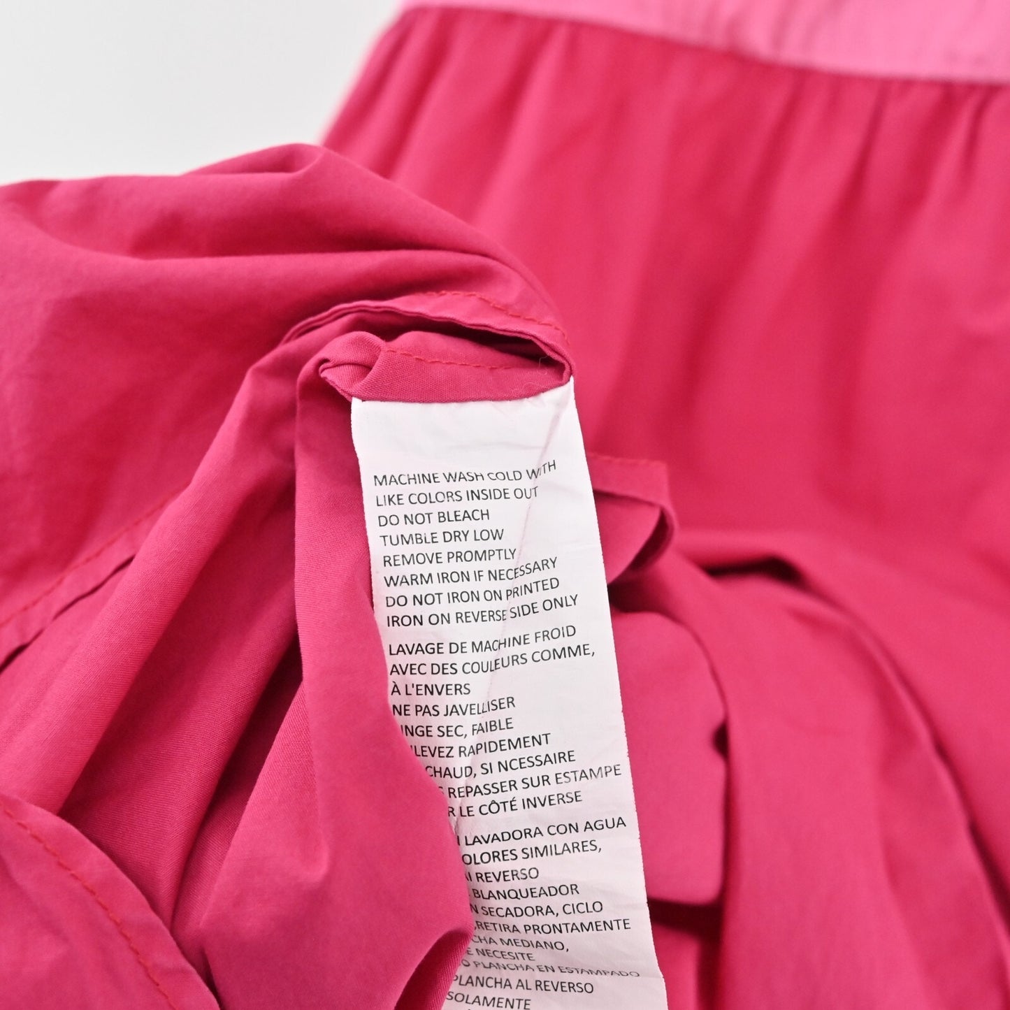 PETER SOM Pink Color Block Dress Size 10 Three Tier Sleeveless Tie Shoulder Midi