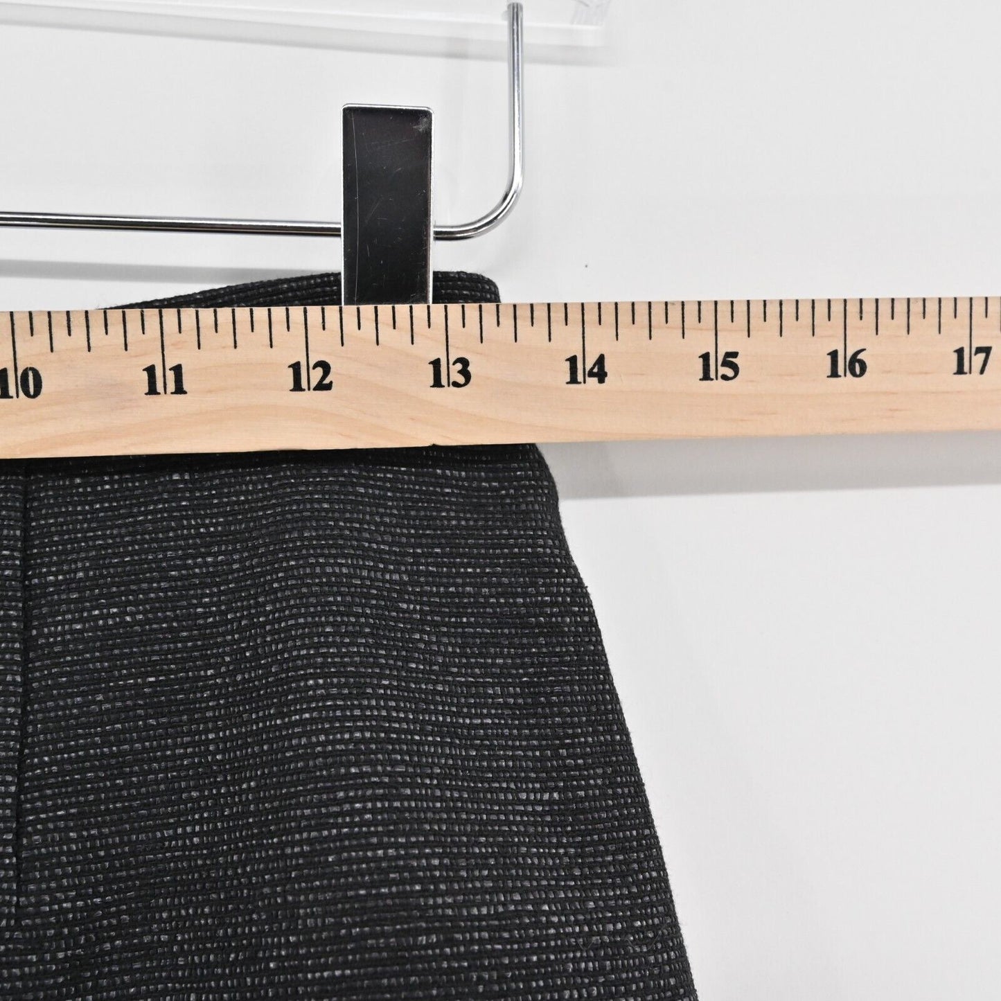 BADGLEY MISCHKA Skirt Sz S Black Gray Tweed Pencil Quiet Luxury Corpcore Capsule