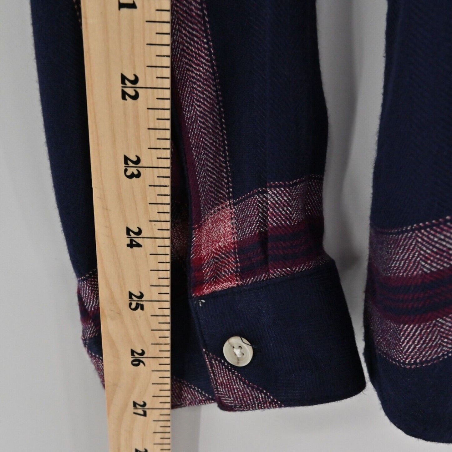 HARPER Top Womens Size L Navy Blue Red Plaid Pocket Flannel Button Up Western
