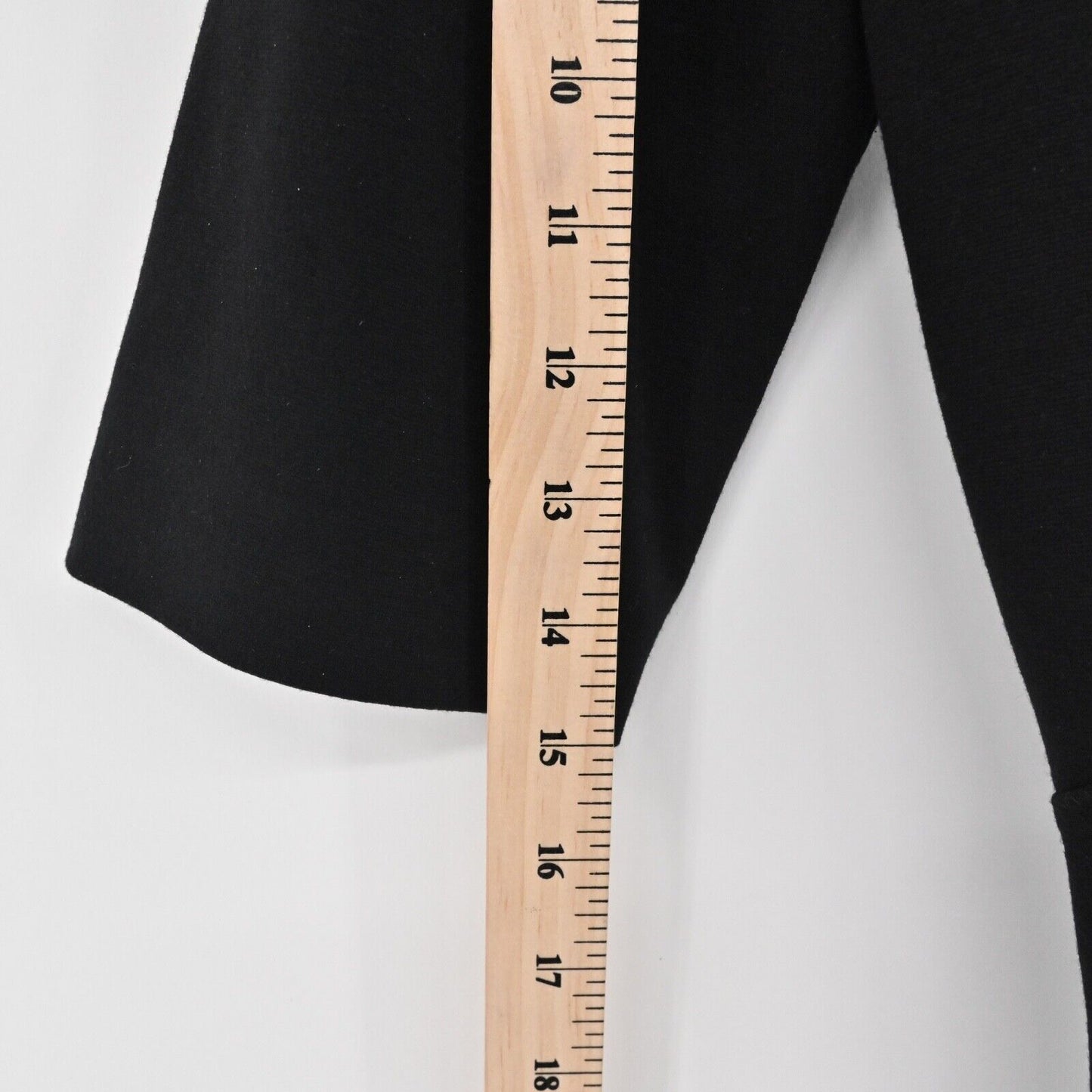 LES COPAINS Dress Size 44 Black V Neck Half Sleeve Knee Length Zip Sheath Career