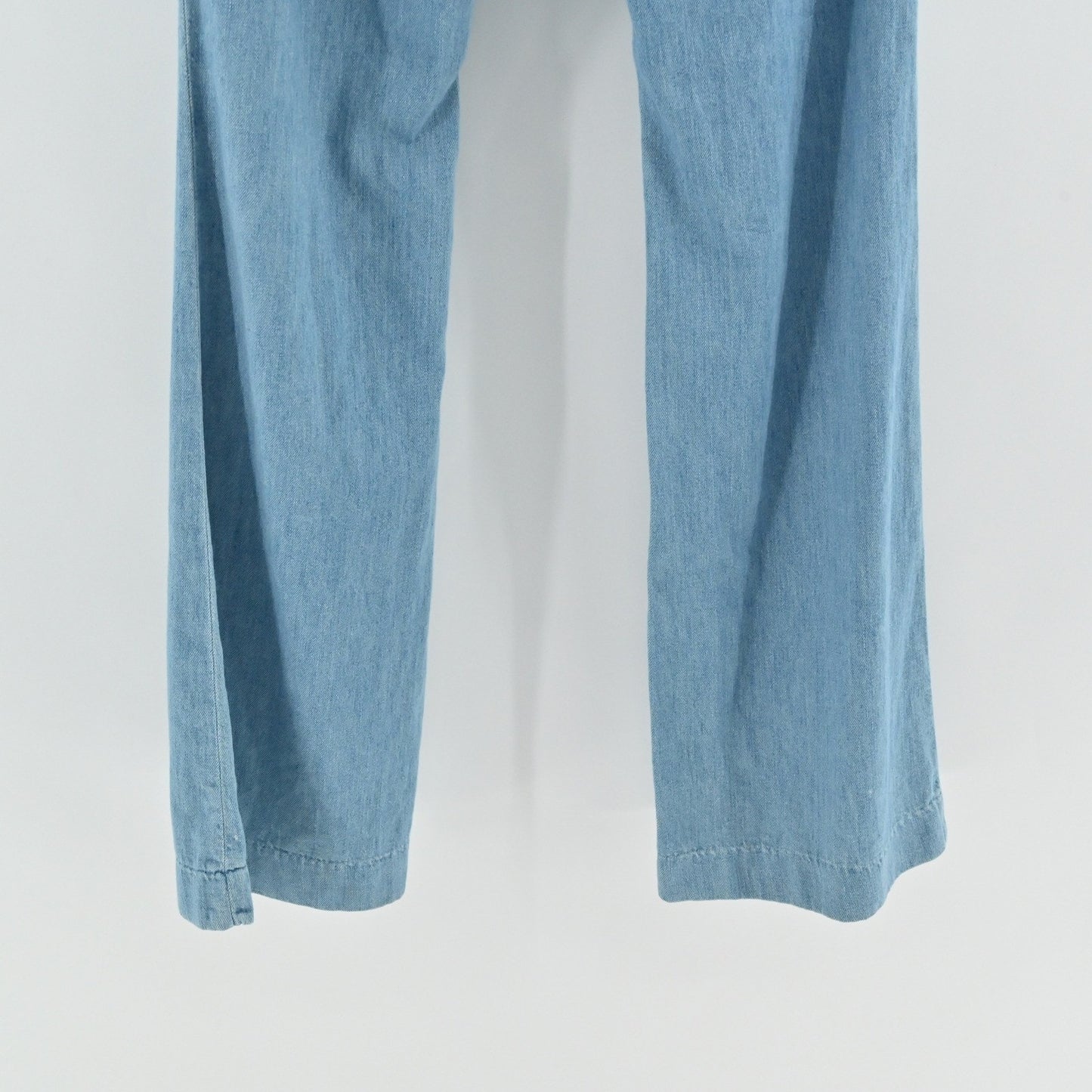 Current Elliott The High Rise Nest Trouser Jeans Sz 26 Joni Light Wash Wide Leg