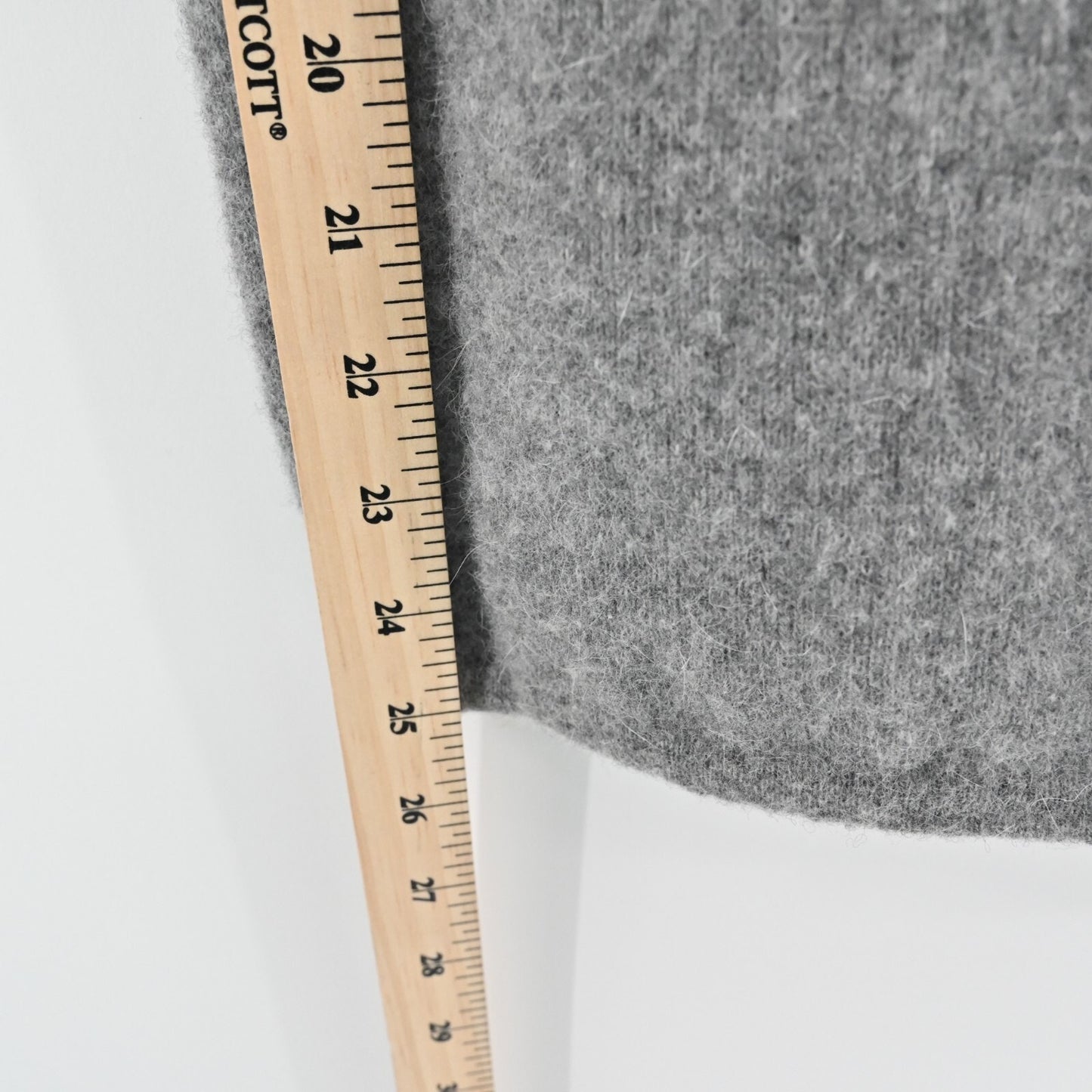 Vintage HUNT CLUB Skirt Sz M Gray Lambswool Angora Knit Pencil Pull On Academia