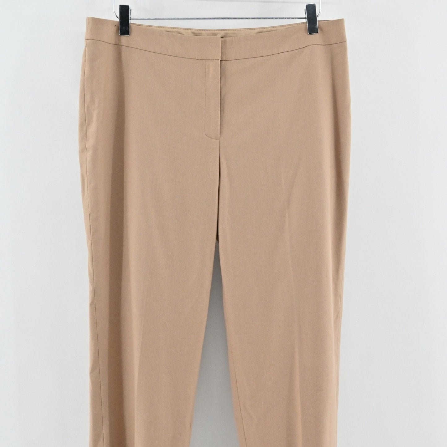 Lafayette 148 Barrow Wool Cashmere Pants Size 12 Tan Trousers Corpcore Luxury
