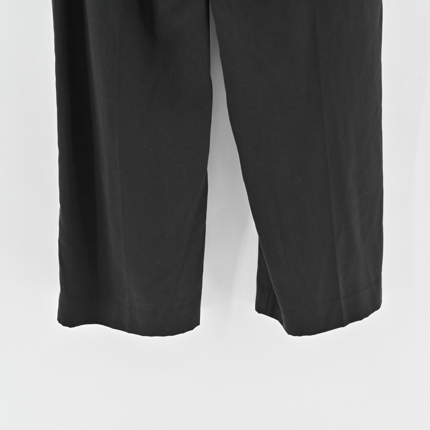 VINCE Pleated Pants Womens Sz 10 Solid Black Wide Leg High Rise Classic Trouser