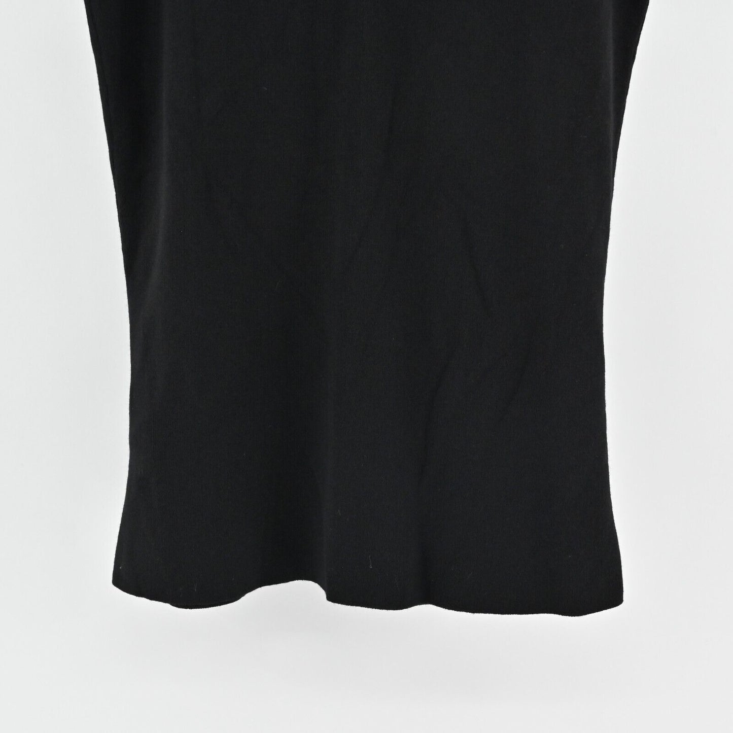 BOSTON PROPER Sweater Womens Size M Solid Black Cold Shoulder Knit VNeck Top