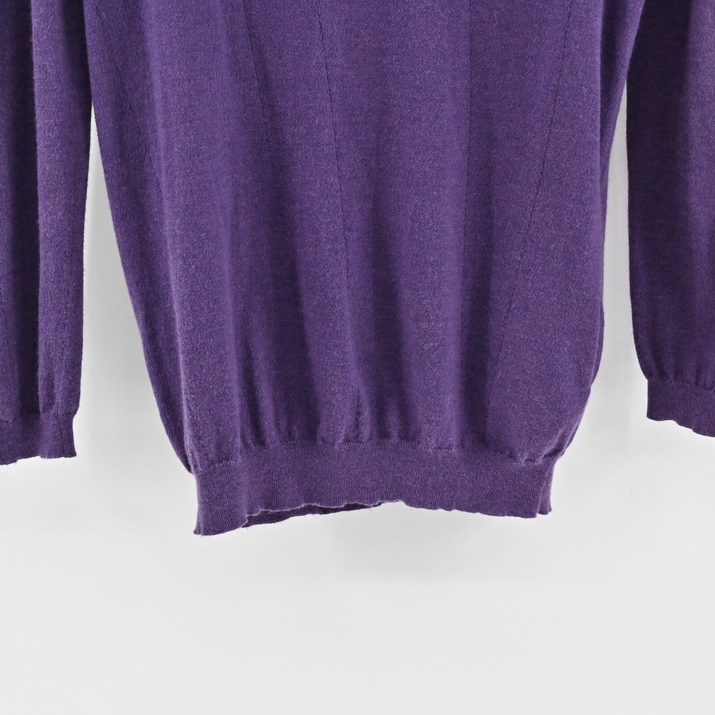 NINA RICCI Sweater Womens Size M Cashmere Blend Purple VNeck Knit Cardigan