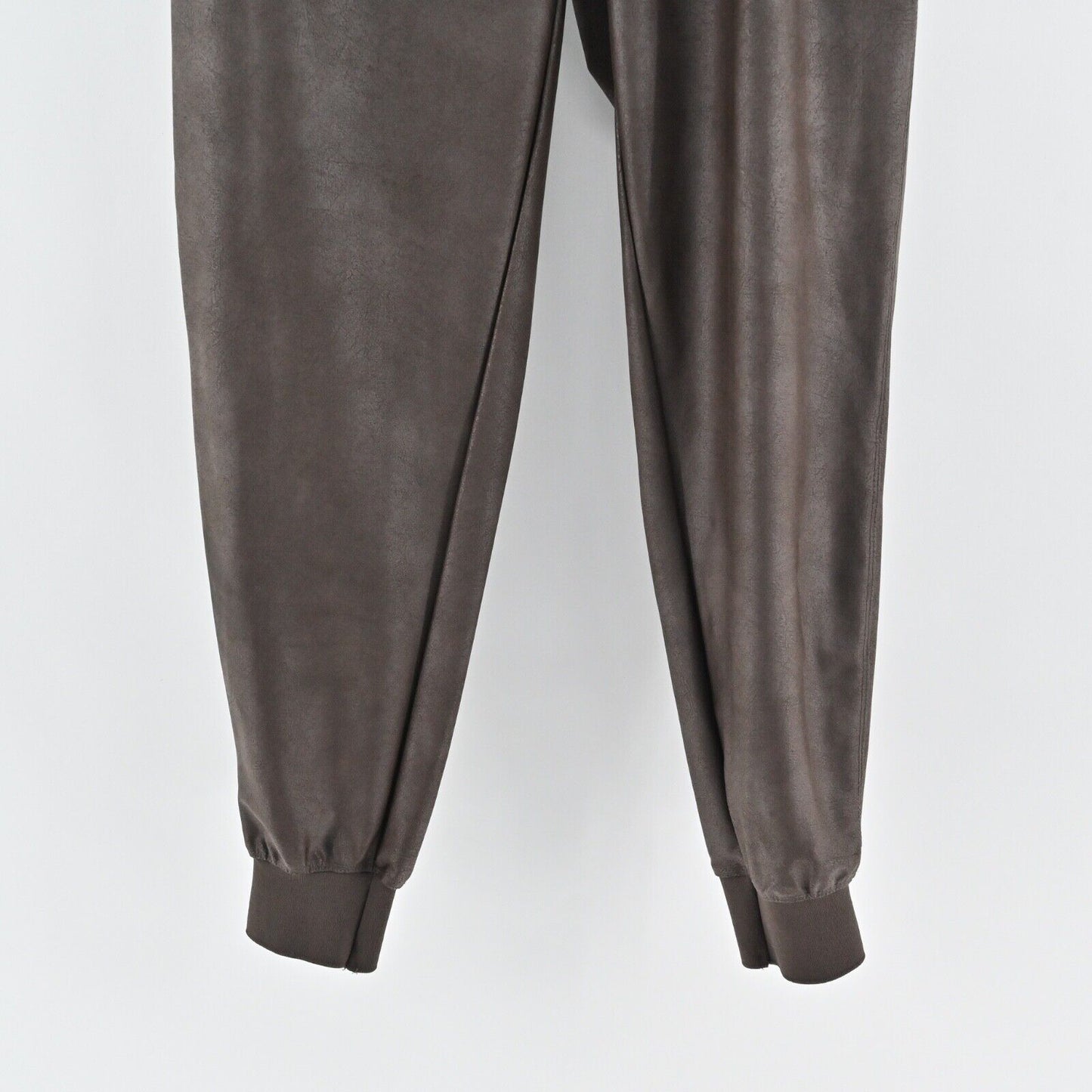 MAISON D AMELIE Pants Womens Sz S Brown Faux Leather High Rise Drawstring Jogger