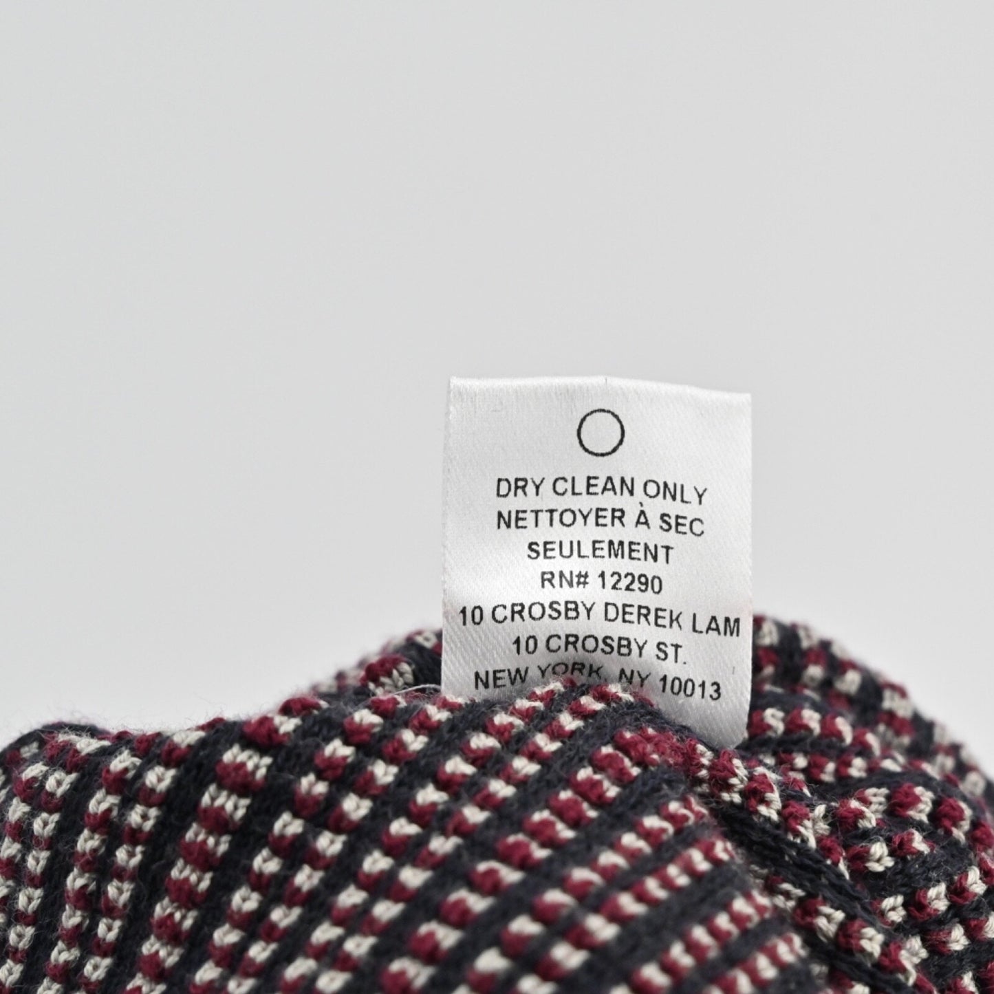 DEREK LAM Sweater Dress Size S 10 CROSBY Mini Wine Black Stripe Cotton Purple