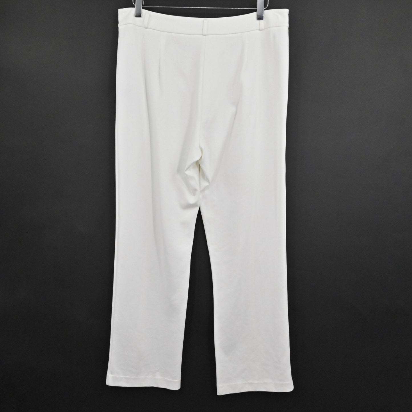 J MCLAUGHLIN Womens Pants Size 12 White High Rise Straight Stretch Slit Hem