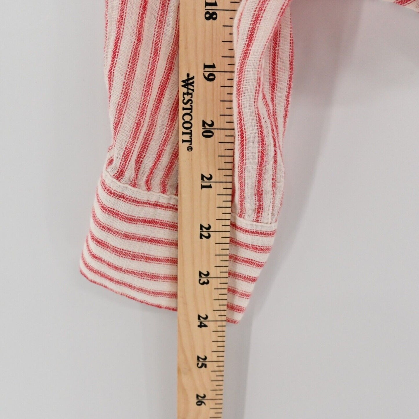 RAILS Top Womens Size XS Red White Belmont Stripe Linen Val Tie Front Button Up
