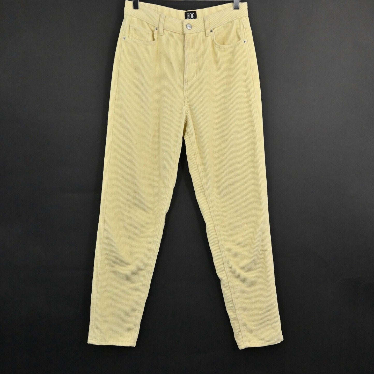 URBAN OUTFITTERS Pants Womens Size 27 BDG Solid Yellow Corduroy Mom High Rise