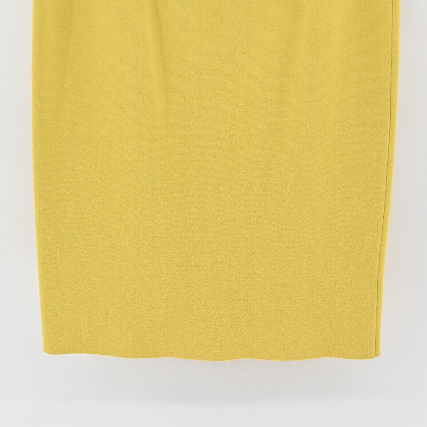 LES COPAINS Skirt Size 46 Yellow Knit Knee Length Elastic Waist Pencil Career