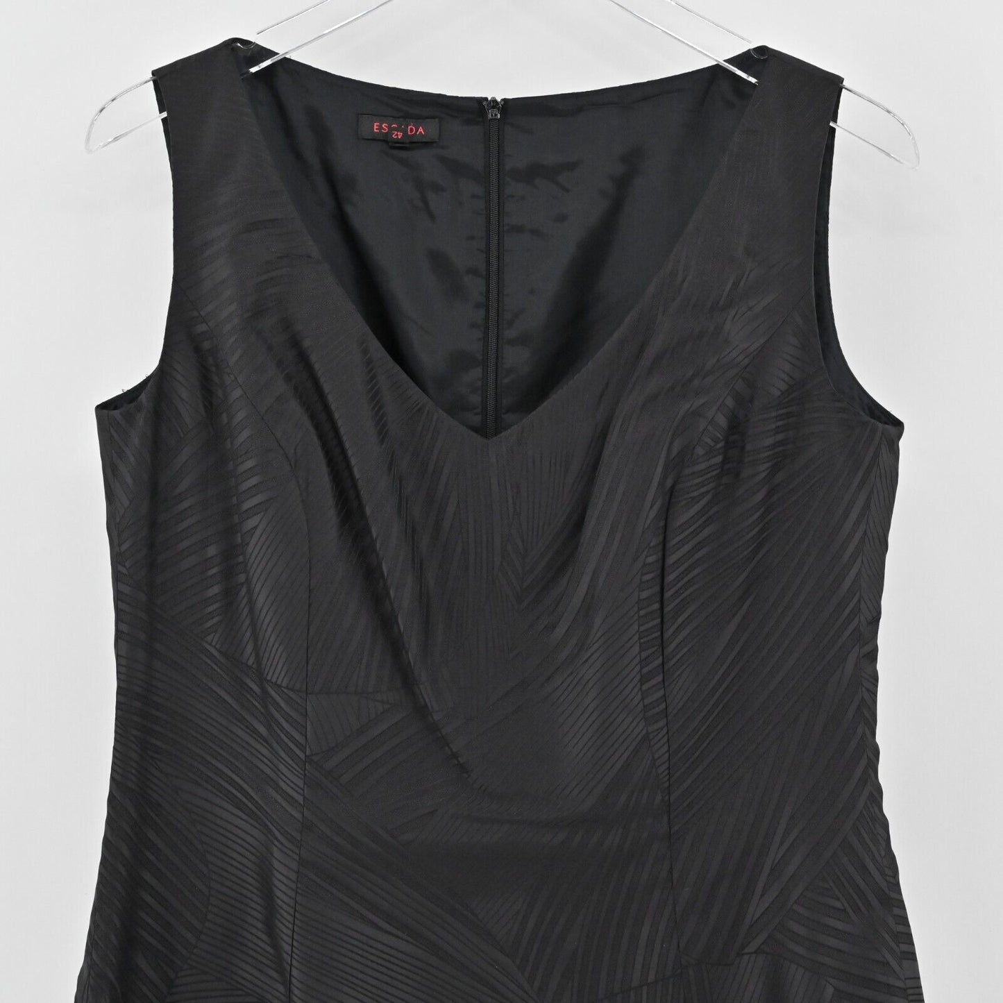 Vtg ESCADA Dress Size 42 US L Black Sheath Sleeveless 100% Quiet Luxury Capsule