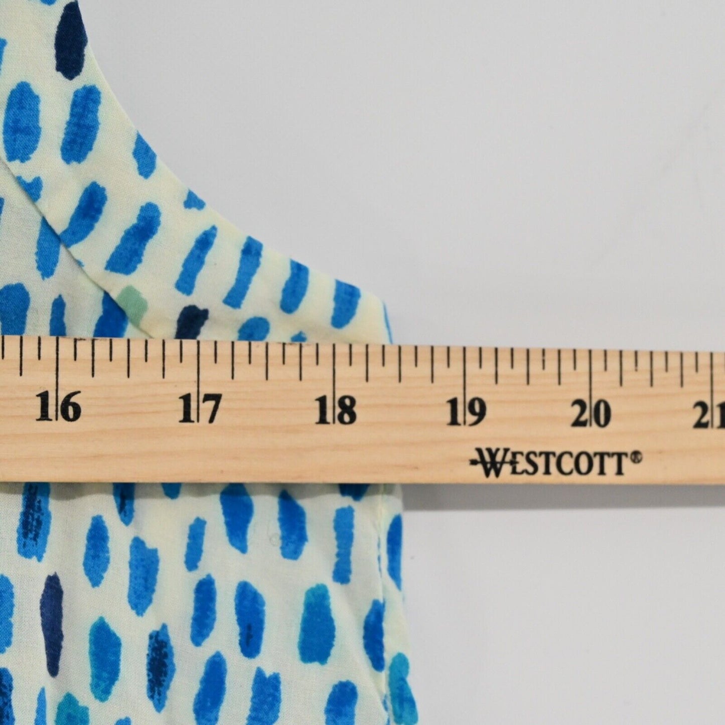 ANTHROPOLOGIE Top Womens Sz 0 MAEVE Blue Dot Button Front Pocket Sunseeker Tank