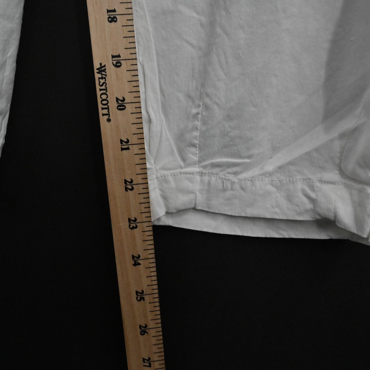EILEEN FISHER Womens Organic Linen Pants Sz L Cropped White High Rise Lagenlook