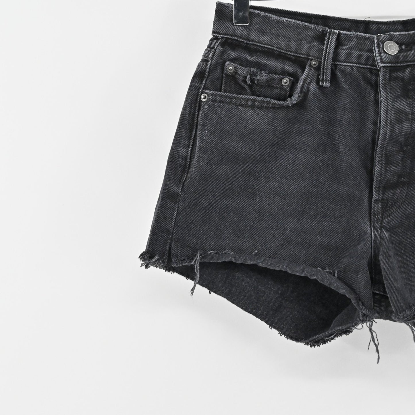 GRLFRND Womens Karolina Blackhearts Denim Shorts Size 27 Cutoff High Rise Jean